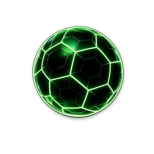 HOVERBALL emblem: a glowing neon-green ball.